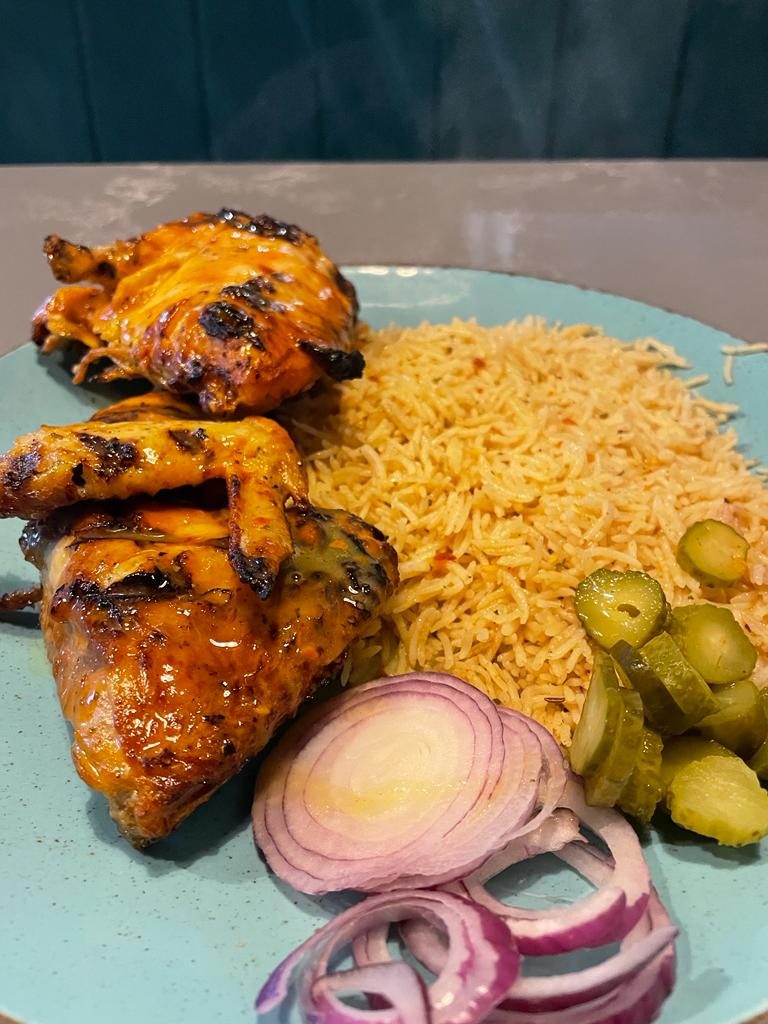 Peri peri chicken with rice